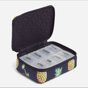 Vera Bradley Cotton Essential Travel Pill Case Pineapple print